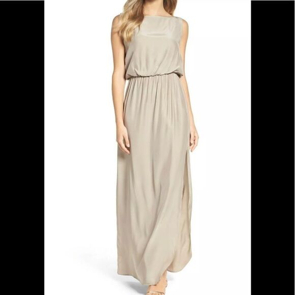 Natalie Deayala drape back silk column dress. NWT - Picture 4 of 12